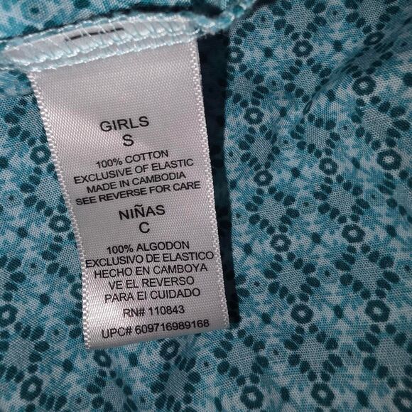 ​Girls' Size S Turquoise Printed Dress | Le'i | Y2K Aesthetic - Picture 4 of 4